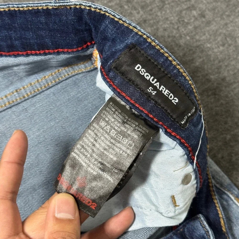 Dsquared2 Skater 6002 Distressed Slim Fit Jeans Blue Denim Mens IT 54 (36x30)